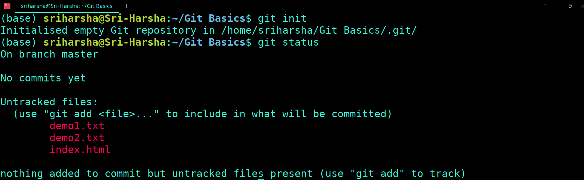 GIT STATUS