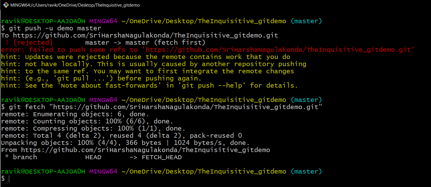 GIT FETCH BY COLLOBORATOR 2