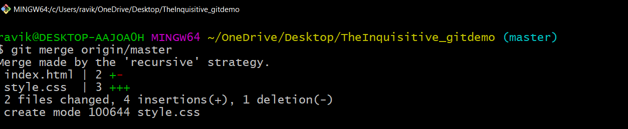 GIT MERGE BY COLLOBORATOR 2